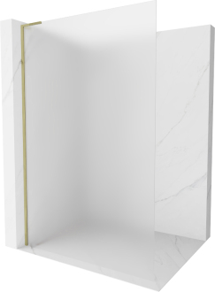 Mexen Kyoto L Walk-in sprchová stěna 100 x 200 cm, mráz, zlatá - 800-100-103-50-30