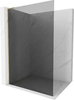 Mexen Kyoto L Walk-in sprchová stěna 100 x 200 cm, grafit, zlatá - 800-100-103-50-40