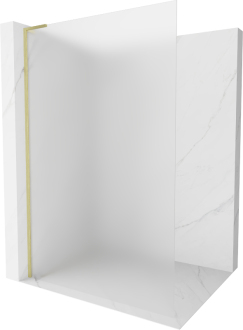 Mexen Kyoto L Walk-in sprchová stěna 70 x 200 cm, mráz, broušené zlato - 800-070-103-55-30
