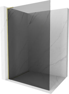 Mexen Kioto L Walk-in sprchová stěna 120x200 cm, grafit, broušené zlato 800-120-103-55-40