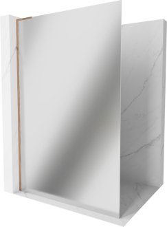 Mexen Kyoto L Walk-in sprchová stěna 70 x 200 cm, zrcadlo, růžové zlato 800-070-103-60-50