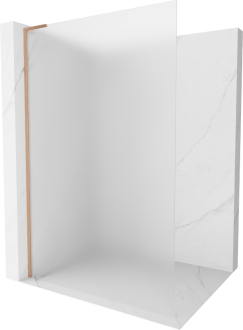 Mexen Kyoto L Walk-in sprchová stěna 80 x 200 cm, mráz, kartáčovaná měď 800-080-103-65-30