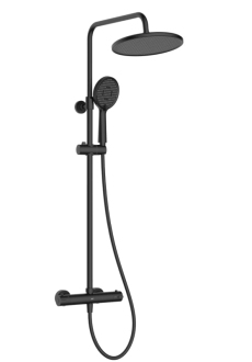 Sprchový systém SAT s termostatickou baterií černá matná SATSSTKEMC