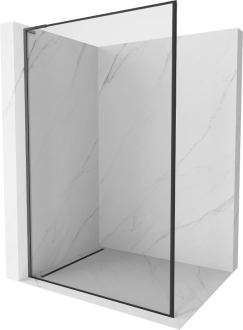 Mexen Kioto L Walk-in sprchová stěna 50x200, černý vzor, šedá kartáč. 800-050-103-66-70