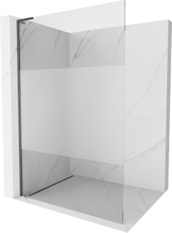 Mexen Kioto L Walk-in sprchová stěna 70x200, transp./mráz, šedá kartáč. 800-070-103-66-35