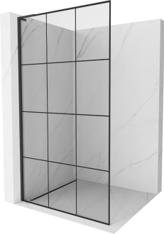 Mexen Kyoto L Walk-in sprchová stěna 100 x 200 cm, černý vzor, černá - 800-100-103-70-77