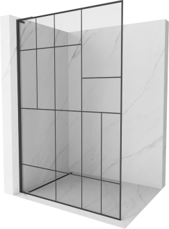 Mexen Kyoto L Walk-in sprchová stěna 100 x 200 cm, černý vzor, černá - 800-100-103-70-78