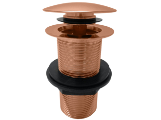 výpusť umyvadlová CLICK-CLACK 5/4"-pro umyvadlo bez přepadu zlatá růžová-kartáč. MD0798ZRK