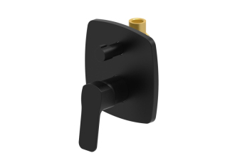 Vanová baterie SAT Cube Way včetně podomítkového tělesa černá matná CU215C