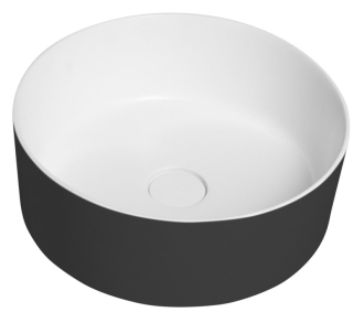 THIN umyvadlo na desku, Rockstone, ? 38 cm, carina/bílá mat WN548-41