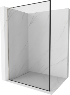 Mexen Kioto L Walk-in sprchová stěna 80x200, černý vzor, broušený nikl 800-080-103-97-70