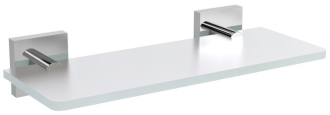 X-SQUARE skleněná police 200mm, chrom/mléčné sklo XQ009-02