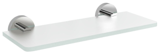 X-ROUND skleněná police 200mm, chrom/mléčné sklo XR009-02