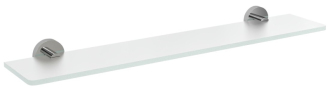 X-ROUND skleněná police 600mm, chrom/mléčné sklo XR009-05