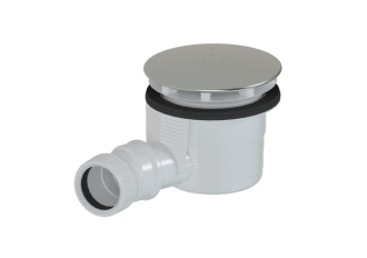 Vaničkový sifon MULTI 90 x 40mm s matkou a nerezová krytka E90KLCR