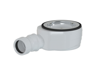 Vaničkový sifon MULTI 90 x 40mm nízký nerezová příruba a kloub s matkou ESLIM90KL