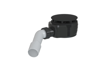 Vaničkový sifon MULTI 90 x 40/50mm nízký černý ESLIM90KOBL