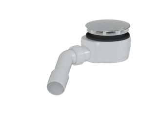 Vaničkový sifon MULTI 90 x 40/50mm nízký nerezová krytka ESLIM90KOCR