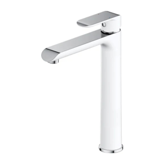 Omnires SACRAMENTO vysoká umyvadlová baterie, chrom/bílý lesk SC2312CRB