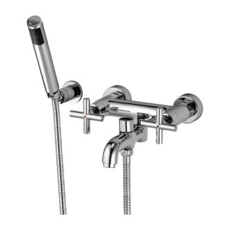 Omnires MODERN vanová baterie se sprchovou sadou, chrom lesk C304CR