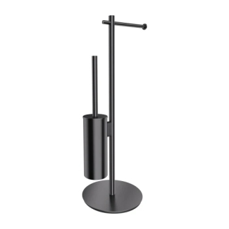 Omnires MODERN PROJECT Volně stojící držák na toaletní papír a kartáč, antracit MP60810AT