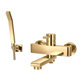 Omnires DARLING vanová baterie se sprchovou sadou, zlatý lesk DA5031GL