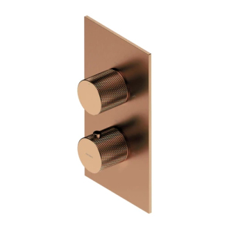 Omnires CONTOUR Sprchová/vanová termostatická podomítková baterie, broušená měď  CT8036CPB