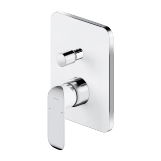 Omnires SACRAMENTO podomítková vanovo-sprchová baterie, chrom/bílý lesk SC2335XCRB