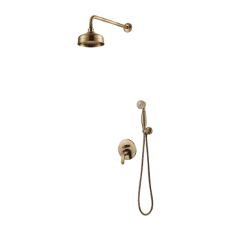 Omnires ART DECO podomítkový sprchový systém, kartáčovaný antický bronz SYSAD26BR