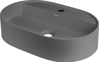 Deante Silia umyvadlo s místem pro baterii, antracitový metalický, 550x350 mm CQS_TU6B
