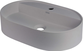 Deante Silia umyvadlo s místem pro baterii, šedý metalický, 550x350 mm CQS_SU6B