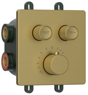 SMARTSELECT podomítková sprchová termostbaterie, box, zlato mat UBC-RP032GB 53123