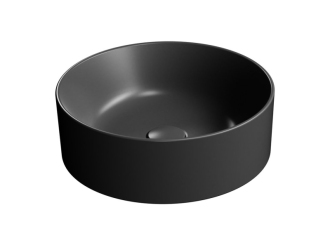KUBE X keramické umyvadlo na desku, průměr 40cm, černá mat 942626