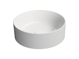 KUBE X keramické umyvadlo na desku, průměr 40cm, bílá mat 942609