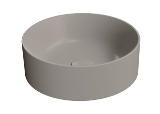 KUBE X keramické umyvadlo na desku, průměr 40cm, tortora mat 942605