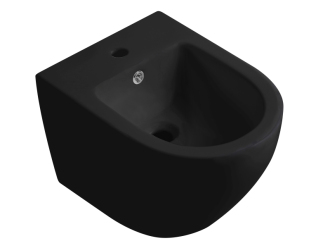 CERANO Keramický závěsný bidet Fizo černá matná 36x37x49 cm CER-417404