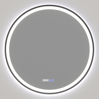 CERANO Koupelnové LED zrcadlo Rivo, kovový rám černá matná 80 cm CER-NT8232A80