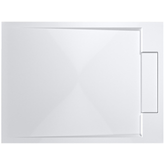 CERANO Sprchová vanička z litého mramoru čtvercová Loro bílá matná 90x90 cm CER-437087