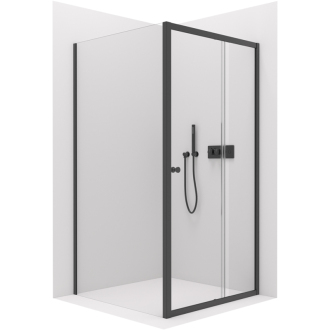 CERANO Sprchový kout Varone L/P černá matná, transp.sklo 140x90cm posuvný CER-DY505B-14090