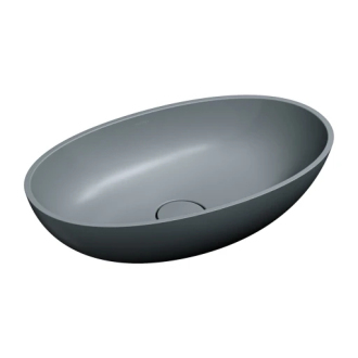 Omnires SHELL M+ umyvadlo na desku, 60 x 35 cm, matná popelavě šedá SHELLUNAG