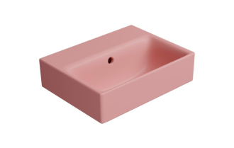 NUBES keramické umývátko 40x32cm, bez otvoru, blush mat 9684024