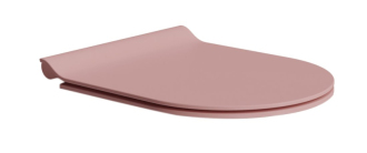 PURA WC sedátko, SLIM, Soft Close, blush mat/chrom MS86CSN24