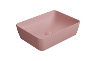 SAND/NUBES keramické umyvadlo na desku 50x38cm, blush mat 903724