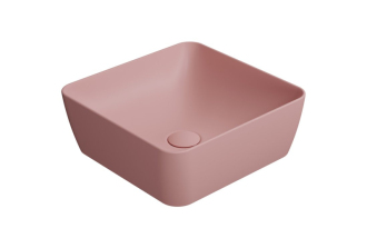 SAND/NUBES keramické umyvadlo na desku 38x38cm, blush mat 903824
