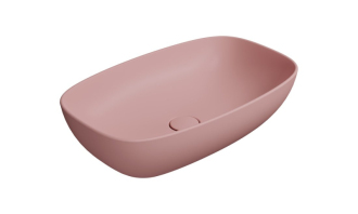 NUBES keramické umyvadlo na desku 60x38cm, blush mat 978324