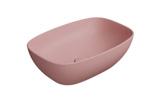 NUBES keramické umyvadlo na desku 50x35cm, blush mat 978424