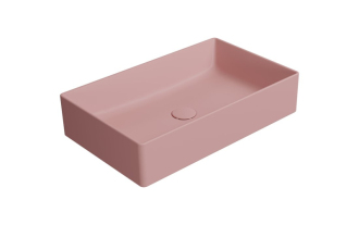 KUBE X keramické umyvadlo na desku, 60x37cm, blush mat 945324