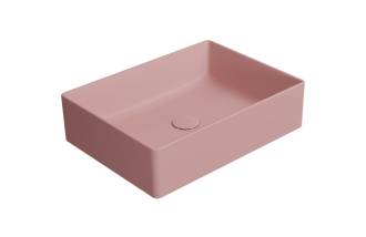 KUBE X keramické umyvadlo na desku, 50x37cm, blush mat 942924