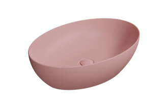 PURA keramické umyvadlo na desku, 60x42cm, blush mat 884224