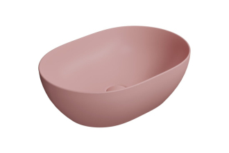 PURA keramické umyvadlo na desku, 50x35cm, blush mat 886024